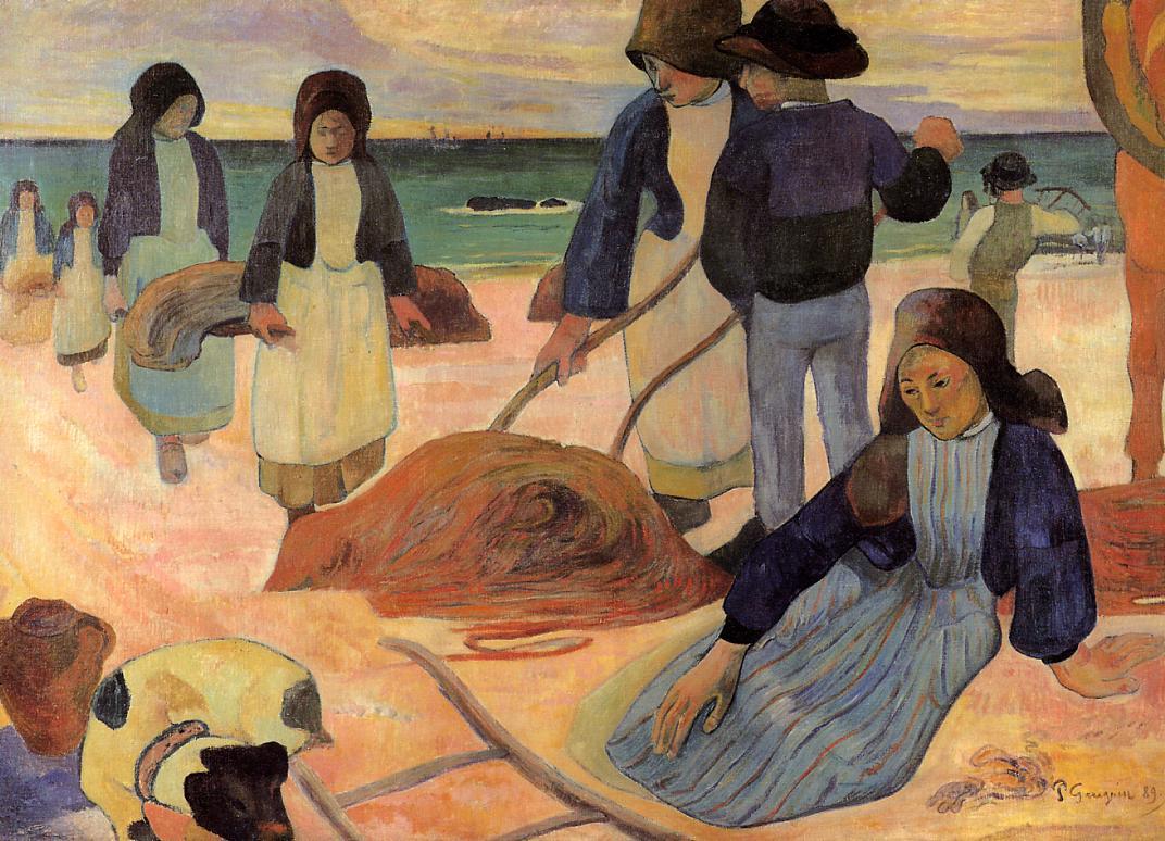 Seaweed Gatherers - Paul Gauguin Painting